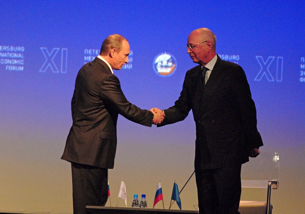 Wladimir Putin, Klaus Schwab, Iurie Roșca, Neo-Kominternismus, Komintern, Globalismus, globalisierungskritisch, WHO, Club of Rome, UNO, WEF, Great Reset,